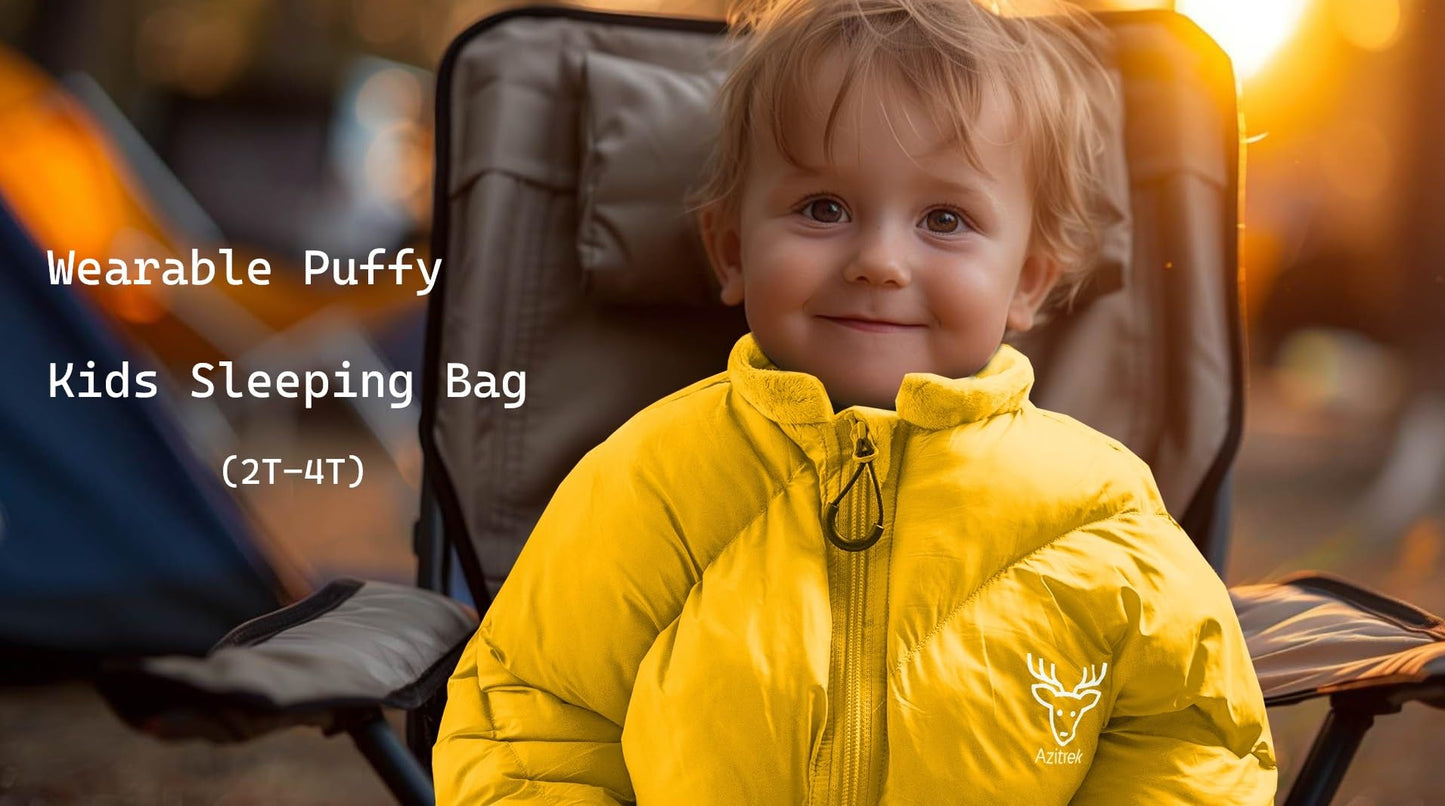 Puffy Toddler Sleeping Bags (2T-4T) - Autumn Yellow