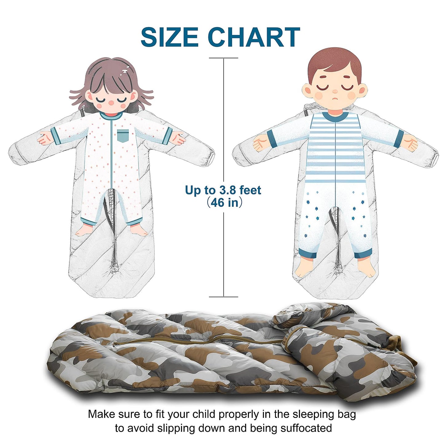 Puffy Toddler Sleeping Bags (2T-4T) - Camouflage