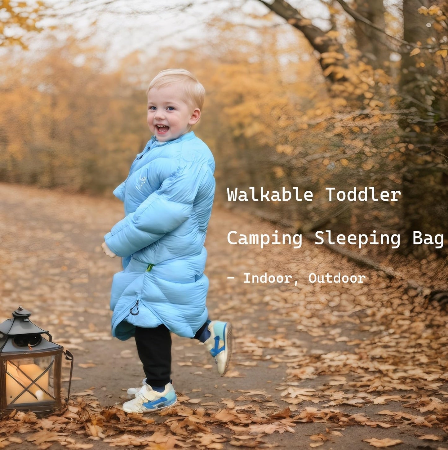 Walkable Puffy Toddler Sleeping Bags (2T-4T) - Santorini Blue