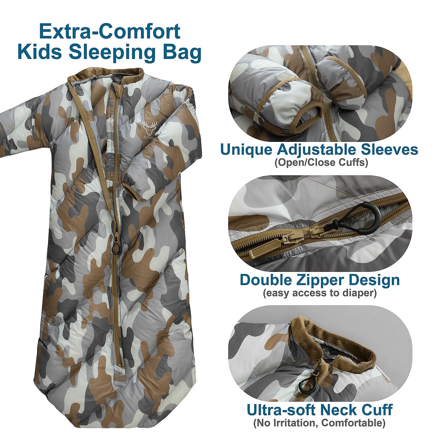 Puffy Toddler Sleeping Bags (2T-4T) - Camouflage