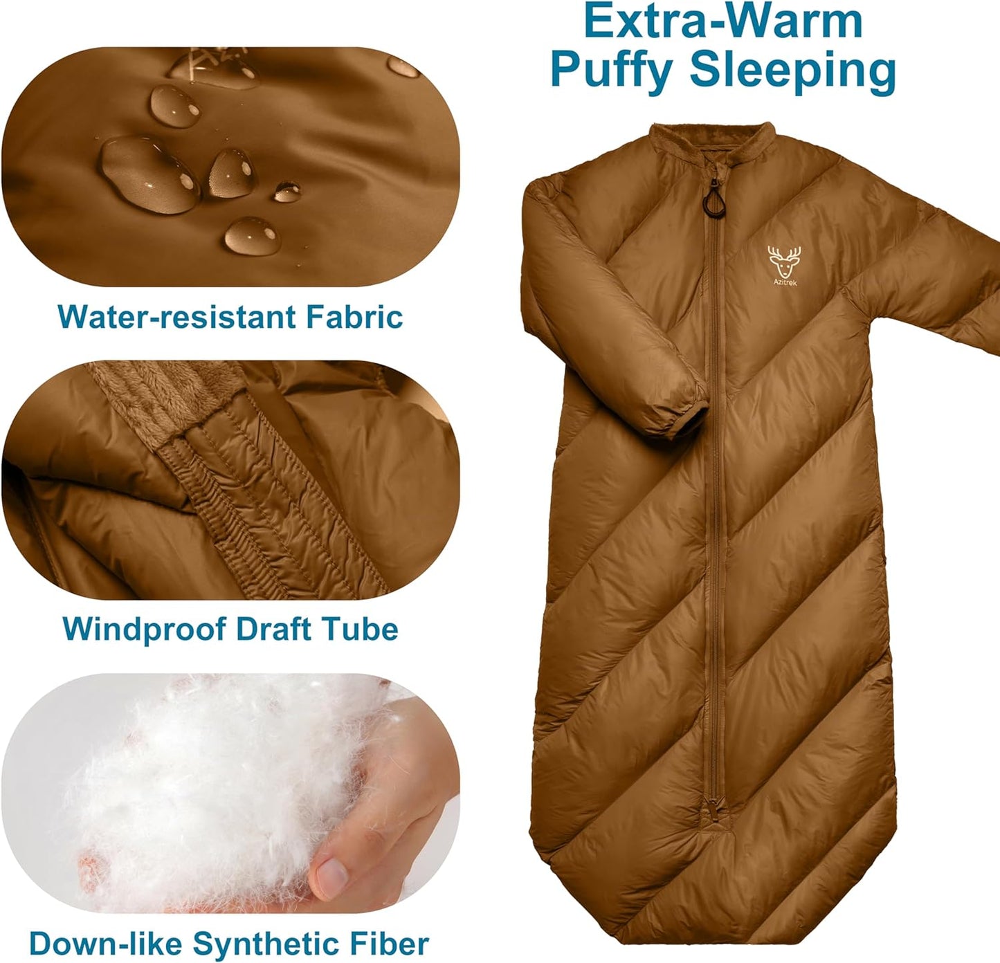 Puffy Toddler Sleeping Bags (2T-4T) - Espresso Brown