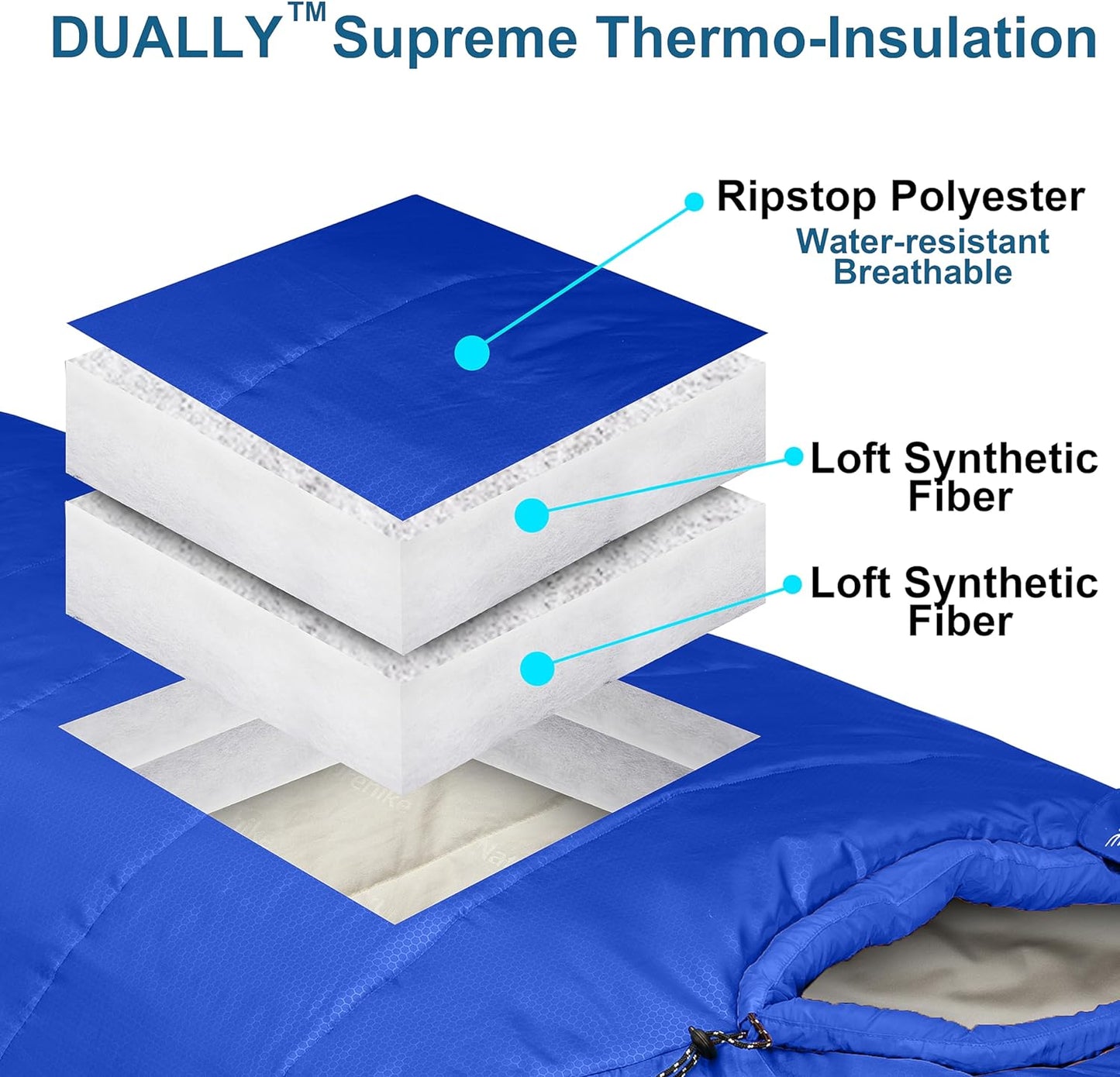 0 Degree Sleeping Bags XL (Side-sleeper Friendly) - Lake Tahoe