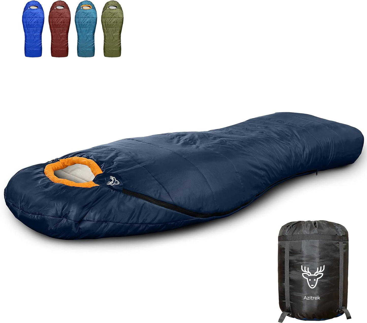 0 Degree Mummy Sleeping Bags for Adults Camping | XXL Big and Tall 3-4 Season Warm Cool | Cold Weather Winter Sleeping Bag w. Compression Sack Youth | Side Sleeper Friendly