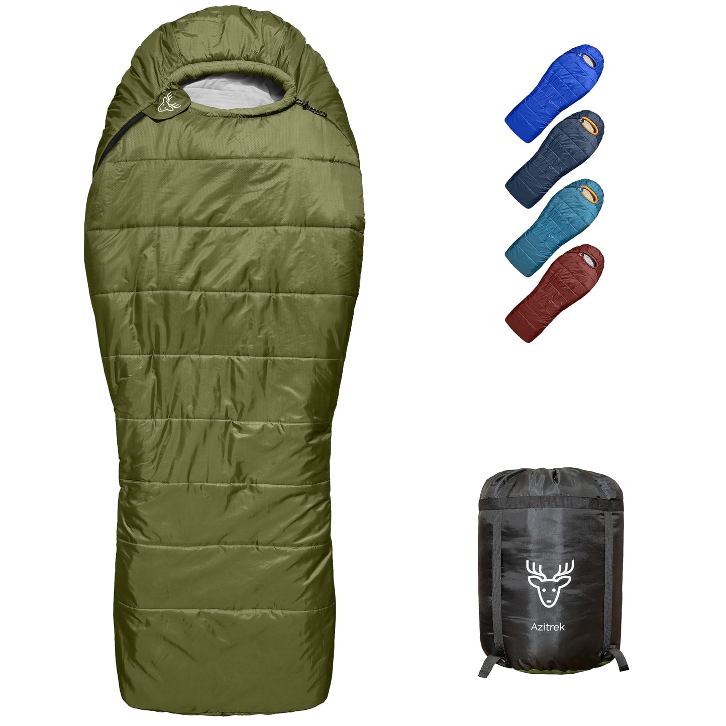 0 Degree Sleeping Bags XL (Side-sleeper Friendly) - Loden Green