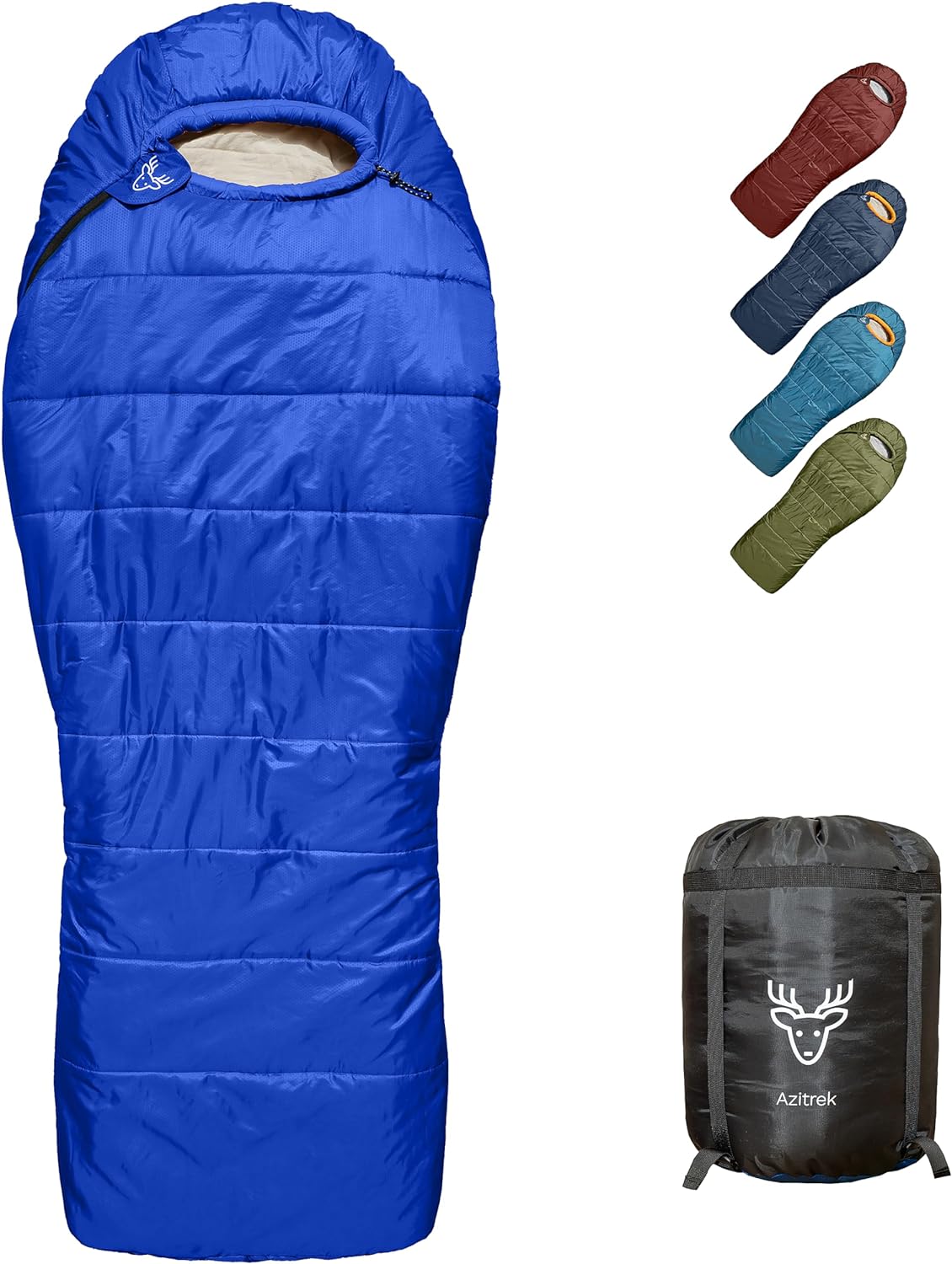 0 Degree Camping Sleeping Bags Mummy for Adults Youth | XXL Big and Tall 3-4 Season Warm and Cool Winter Cold Weather Sleeping Bag w. Compression Sack | Side Sleeper Friendly