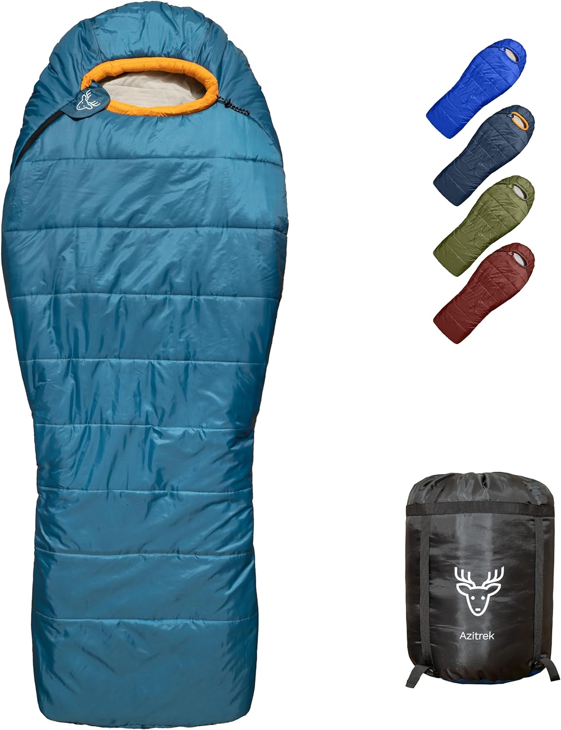 0 Degree Camping Sleeping Bags Mummy for Adults Youth | XXL Big and Tall 3-4 Season Warm and Cool Winter Cold Weather Sleeping Bag w. Compression Sack | Side Sleeper Friendly