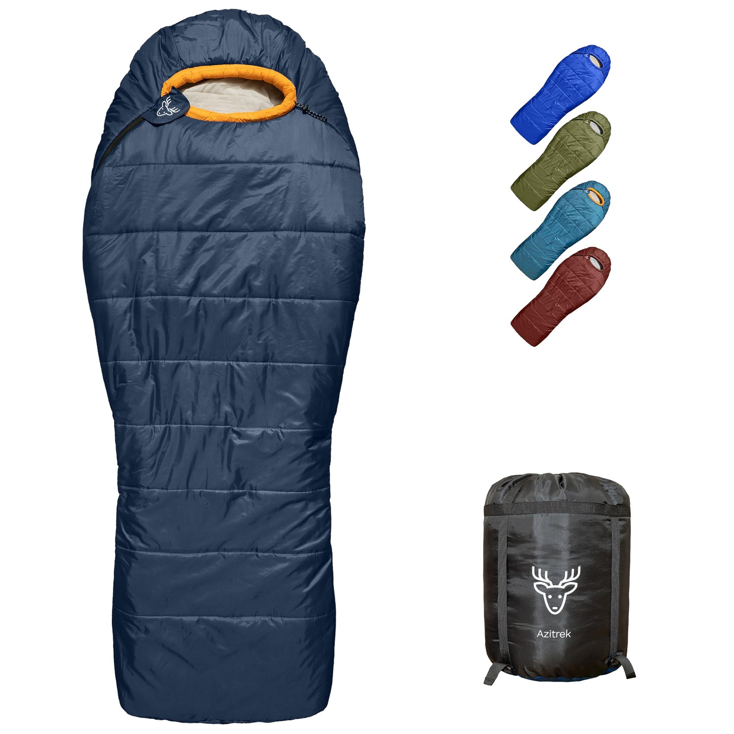 0 Degree Mummy Sleeping Bags for Adults Camping | XXL Big and Tall 3-4 Season Warm Cool | Cold Weather Winter Sleeping Bag w. Compression Sack Youth | Side Sleeper Friendly