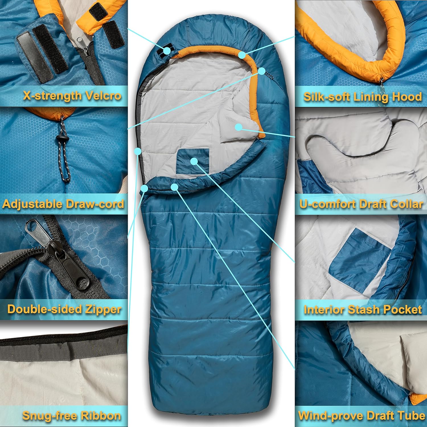 cybex sleeping bag 0 Degree Sleeping Bags XL (Side-sleeper Friendly)