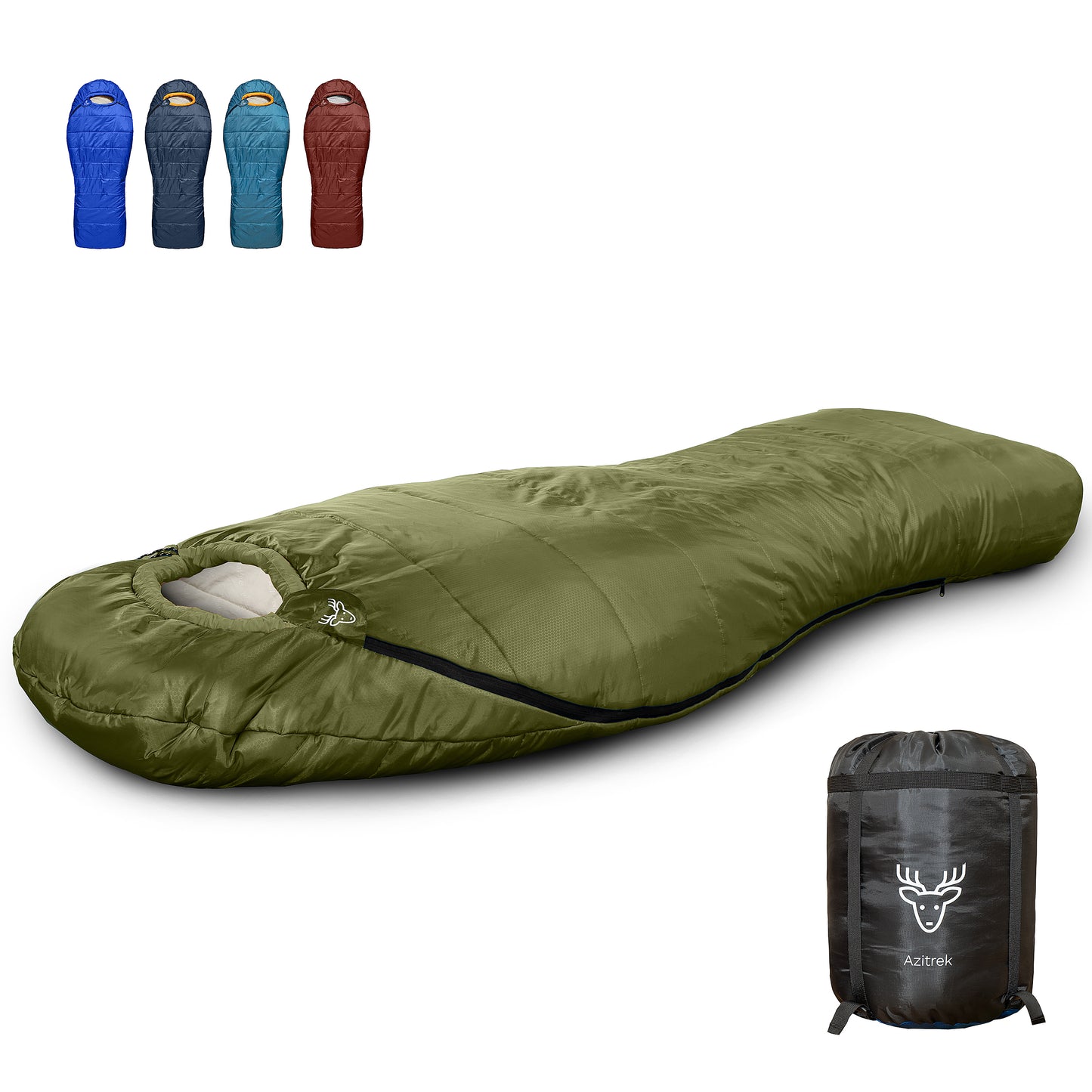 0 Degree Sleeping Bags XL (Side-sleeper Friendly) - Loden Green